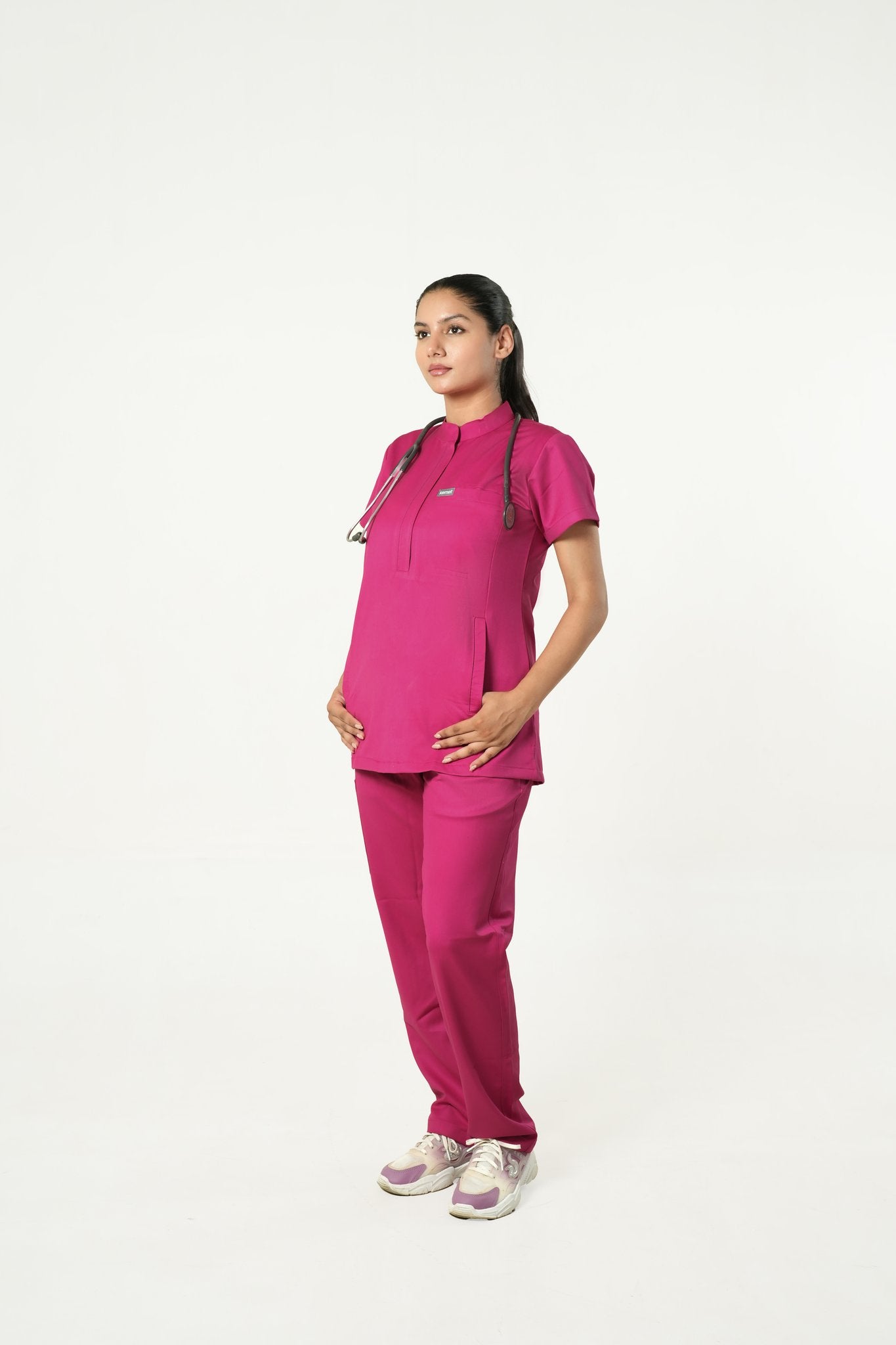 Avery Mock-Neck Scrub Top Kemet