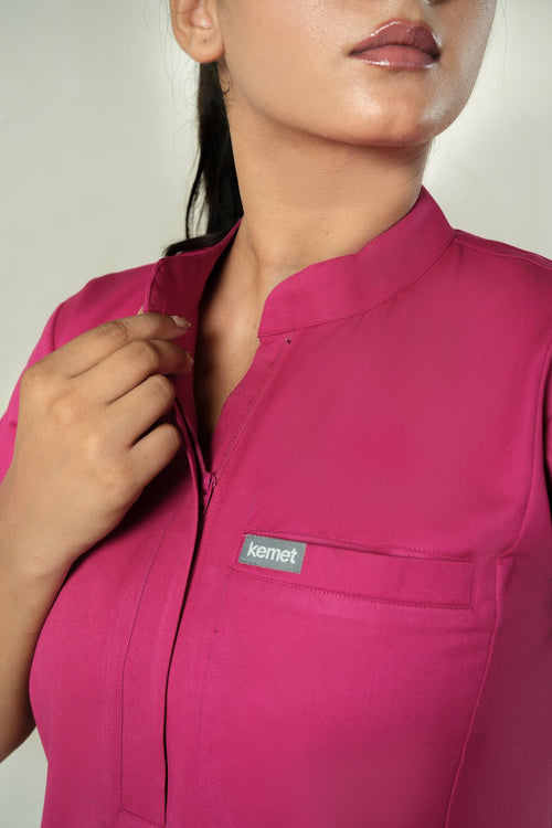 Avery Mock-Neck Scrub Top Kemet