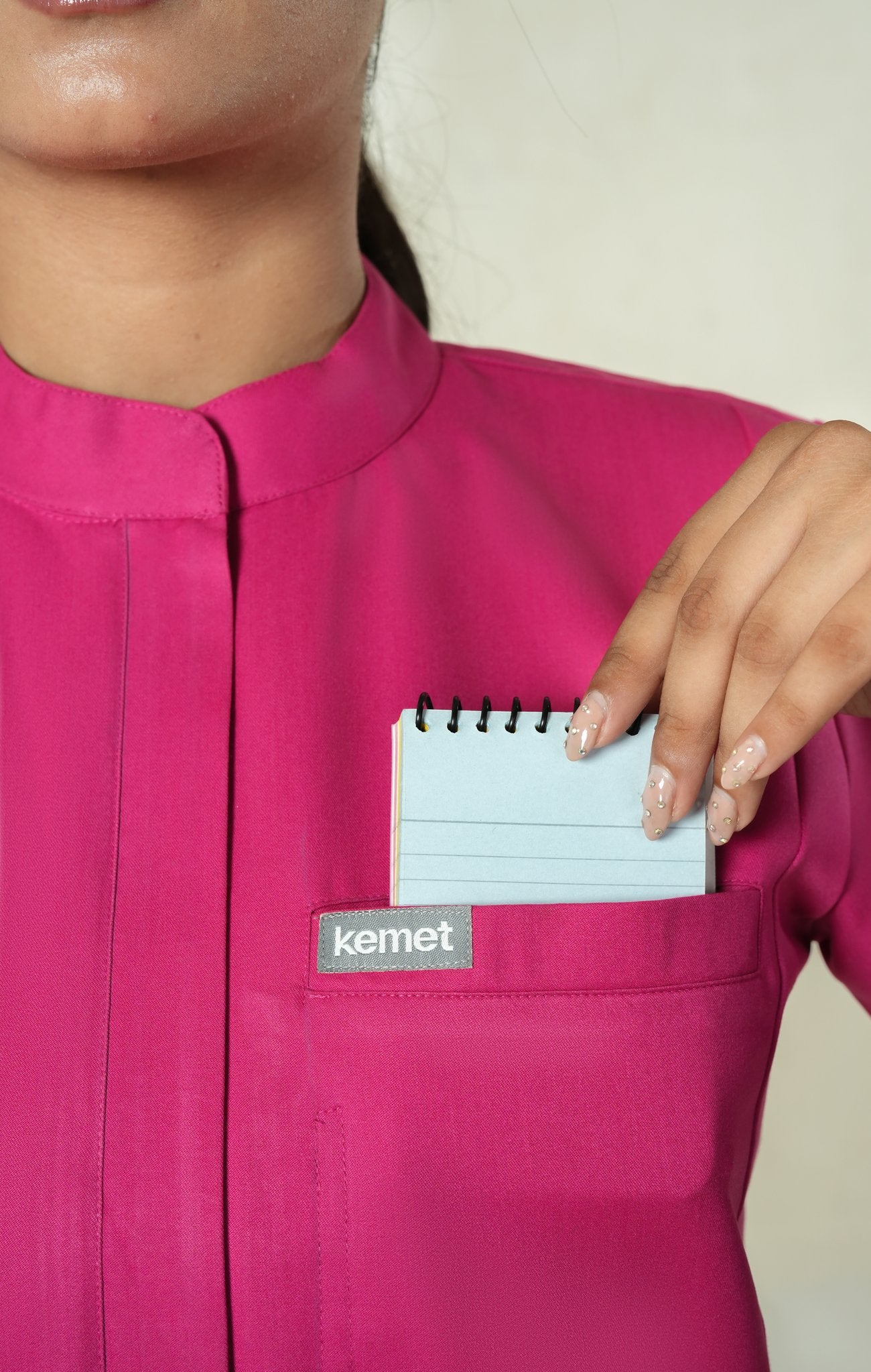 Avery Mock-Neck Scrub Top Kemet