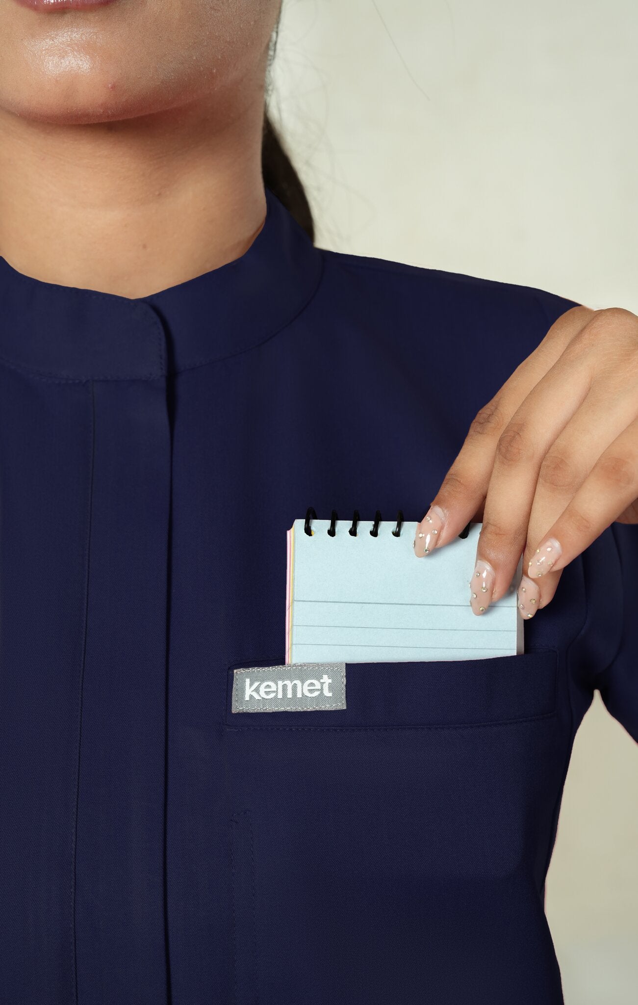 Avery Mock-Neck Scrub Top Kemet
