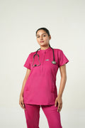 Avery Mock-Neck Scrub Top Kemet