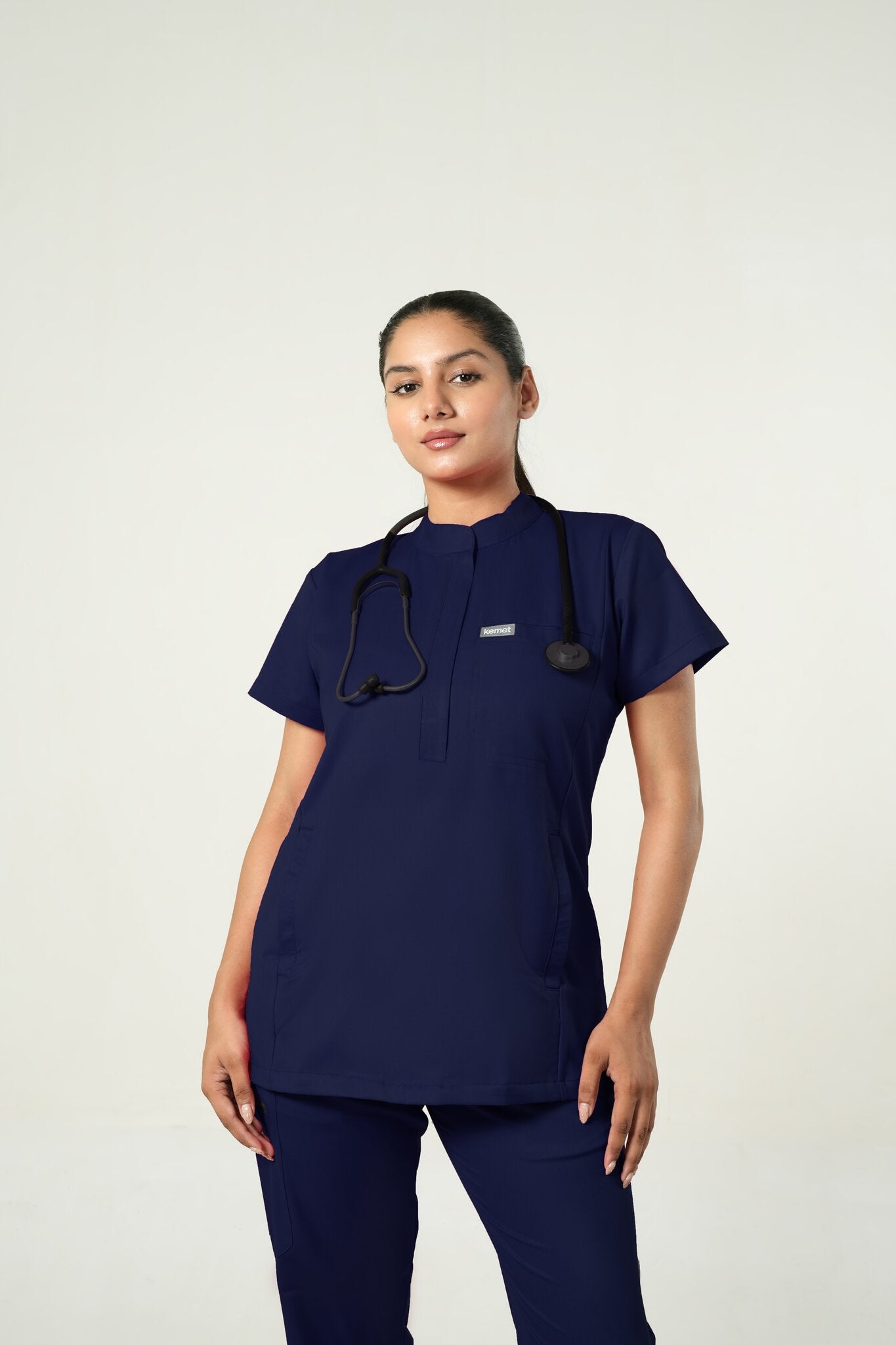Avery Mock-Neck Scrub Top Kemet