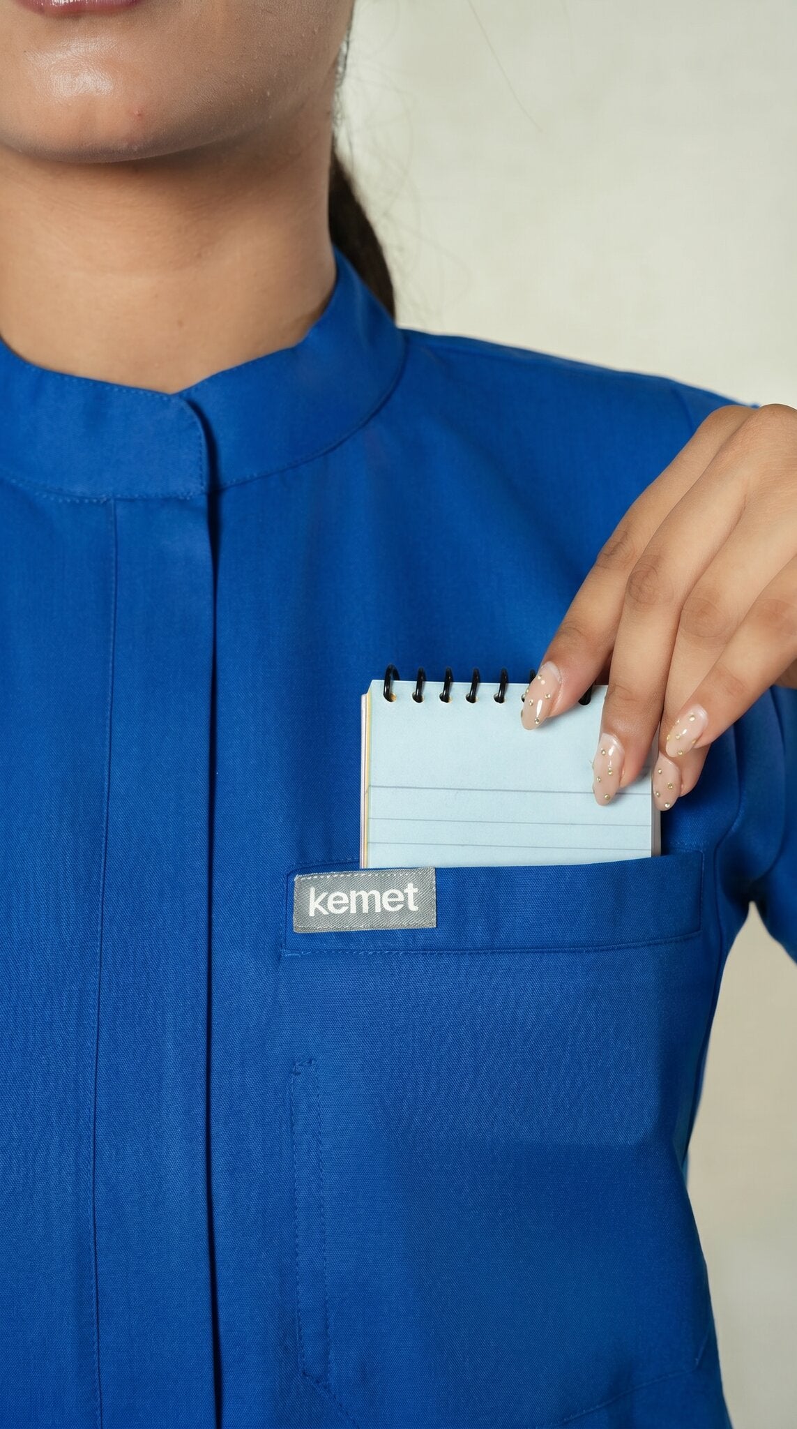Avery Mock-Neck Scrub Top Kemet