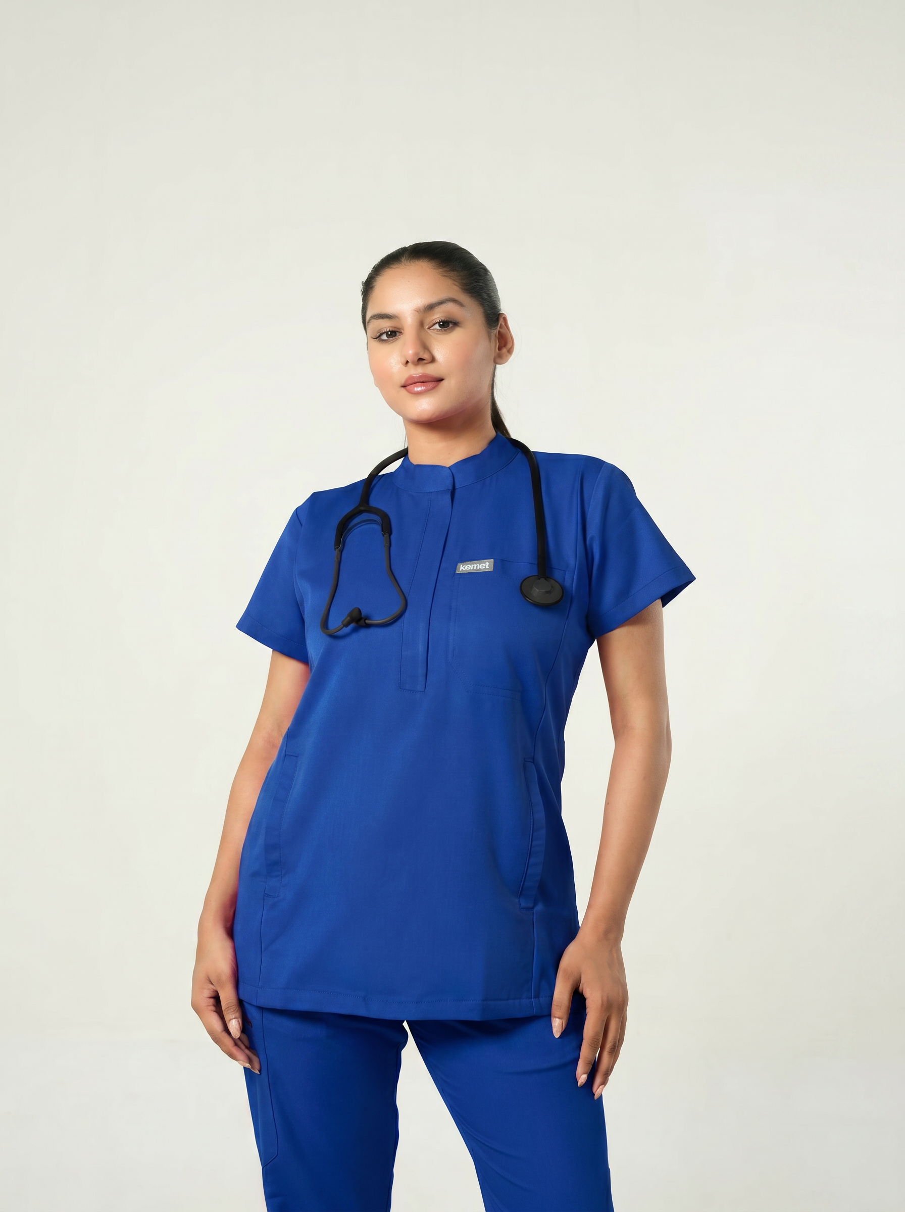 Avery Mock-Neck Scrub Top Kemet