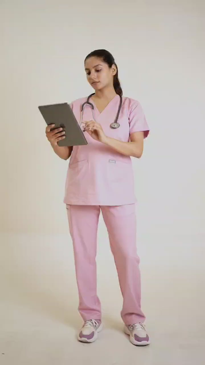 Sage V-Neck Scrub Top